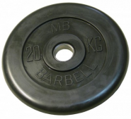 Обрезиненный диск Barbell 20 кг 26 мм MB-PltB26-20